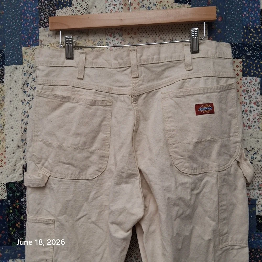 Vintage Dickies Carpenter Painter Pants Size 36x30 Canvsa Workwear